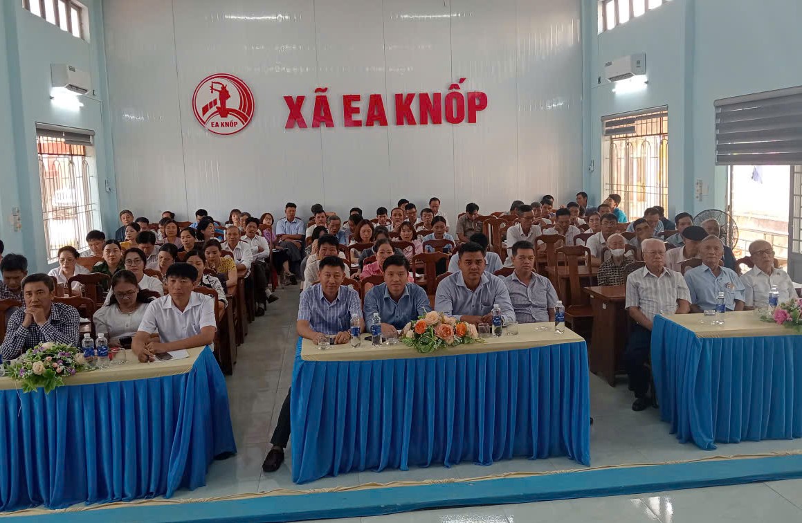 Xã Ea Knốp tham dự Hội nghị trực tuyến quán triệt Nghị quyết Trung ương 2 khóa XIV