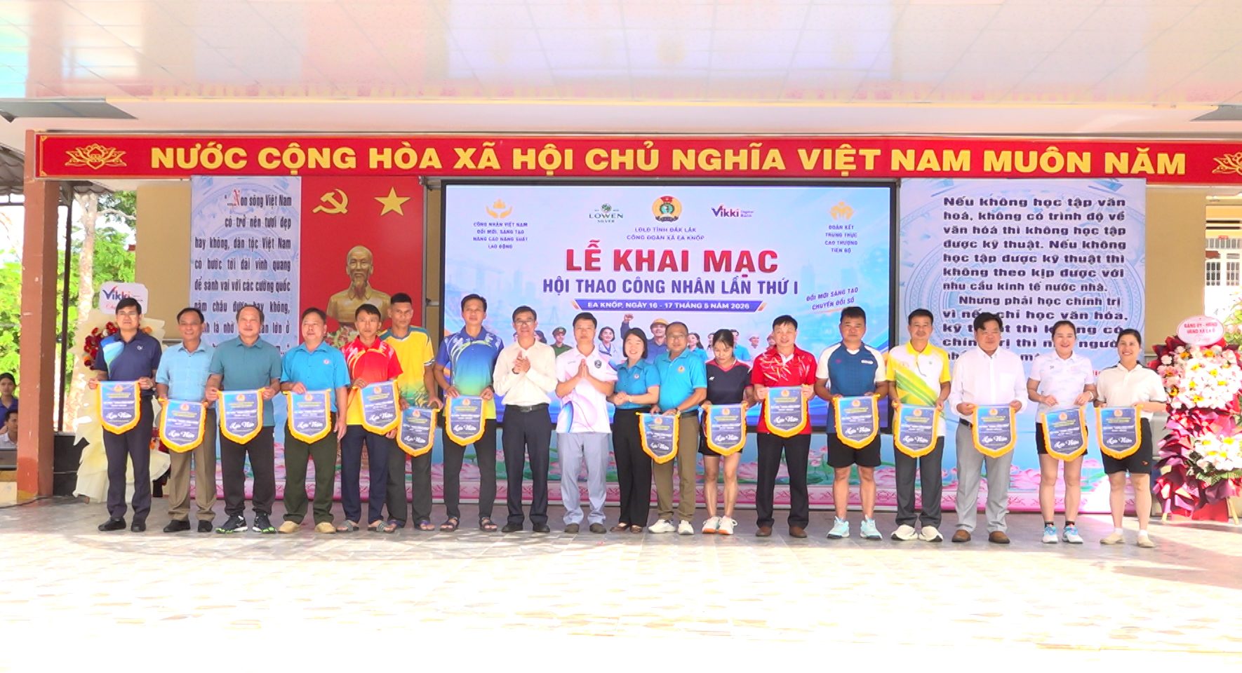 Gần 300 VĐV tham gia Hội thao Tháng Công nhân xã Ea Knốp lần thứ I – năm 2026