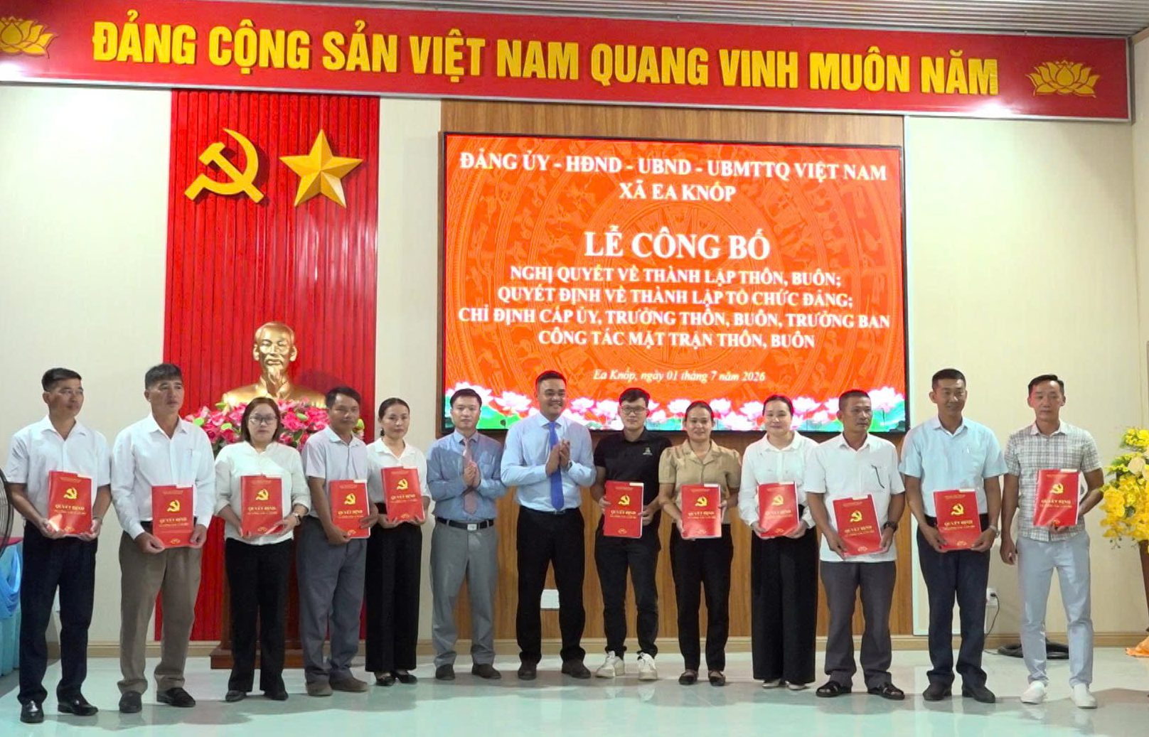 Xã Ea Knốp sau sắp xếp còn 22 thôn, buôn