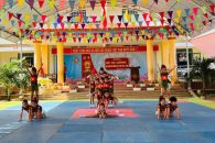 Sôi nổi Hội thi Aerobic bậc mầm non xã Ea Knốp